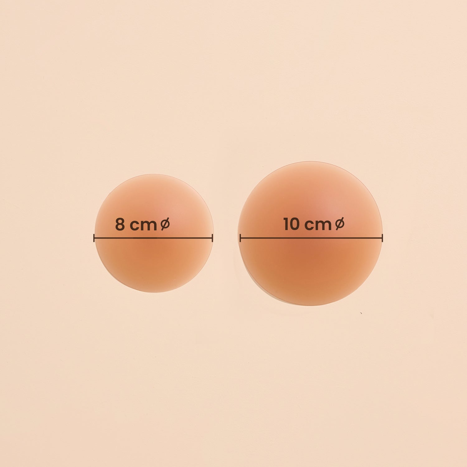 Nippelcover 10cm Mokka von Silnip – Detailansicht selbstklebendes Silikon-Pad