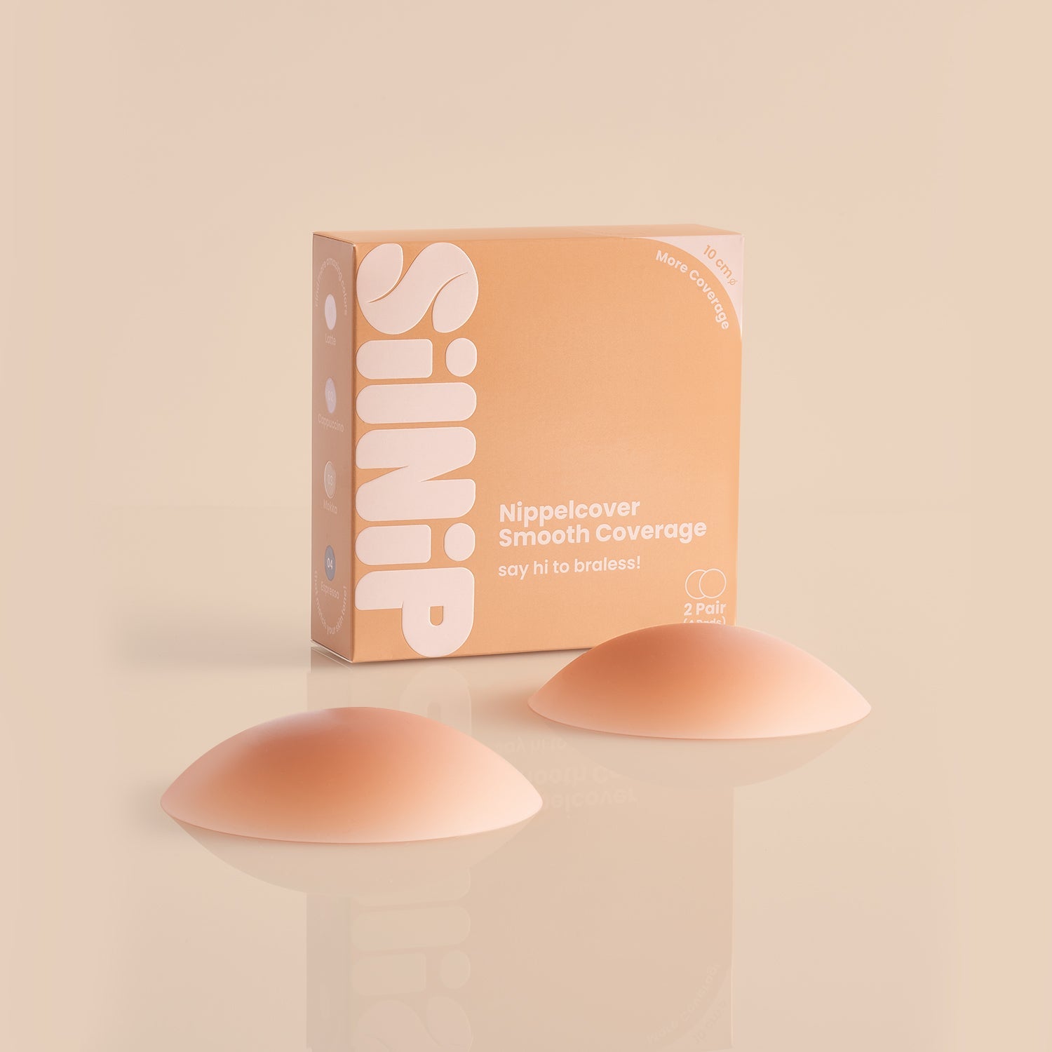 Nippelcover 10cm Mokka von Silnip – wiederverwendbares Silikon-Nippelcover mit extra Abdeckung