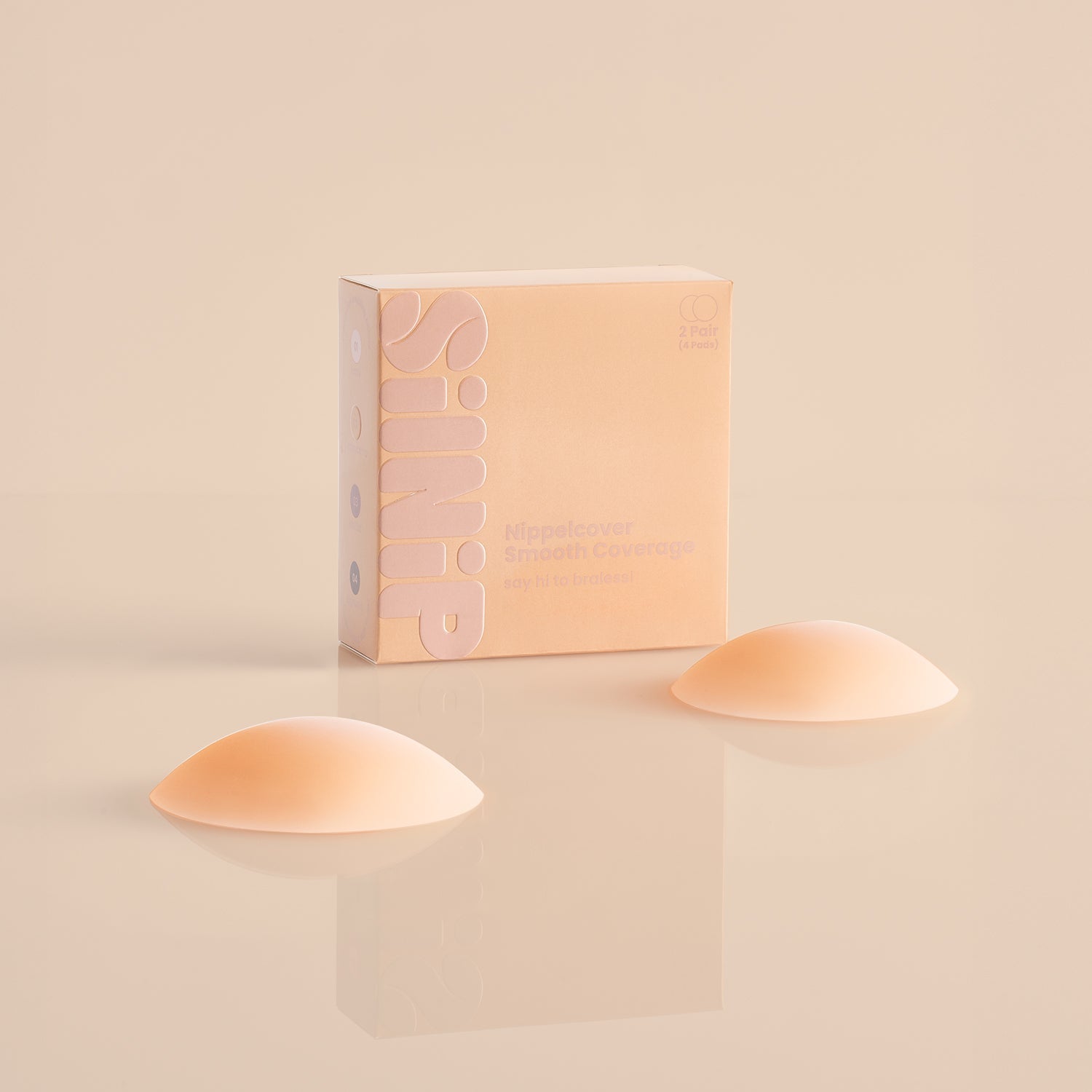 Nippelcover 8cm Cappuccino von Silnip – wiederverwendbares Silikon-Nippelcover ohne BH
