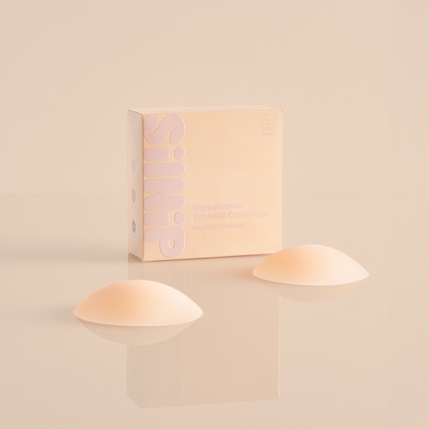 Nippelcover 8cm Latte von Silnip – wiederverwendbares Silikon-Nippelcover ohne BH